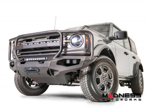 Ford Bronco Front Bumper - Fab Fours - Matrix - w/ Full Guard